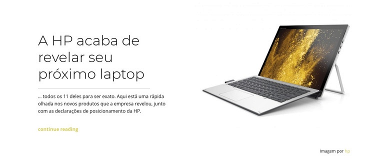 Laptop revelado Maquete do site