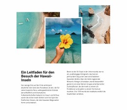 Kreativste Landingpage Für Reisen Sie Auf Hawaiianischen Inseln