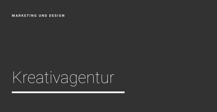 Neue Kreativagentur HTML5-Vorlage