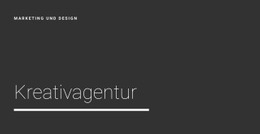 Neue Kreativagentur - Vorlagen Website-Design