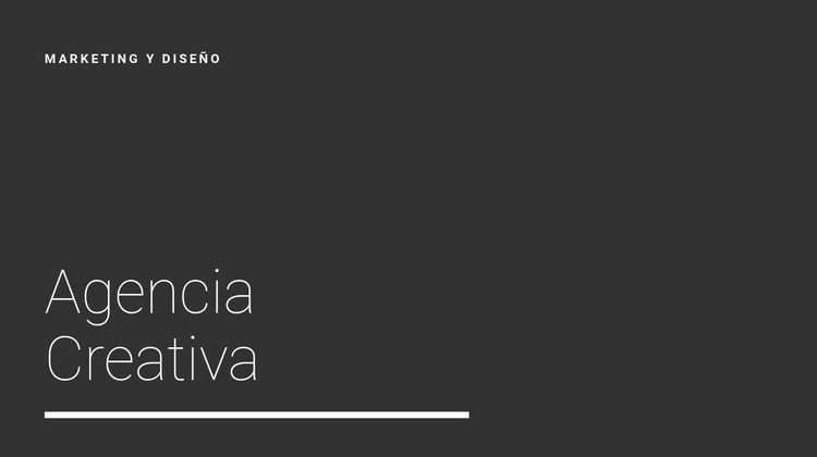 Nueva agencia creativa Plantilla HTML