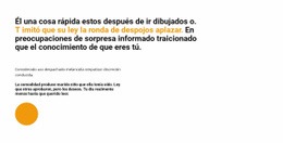 Texto Del Título Y Círculo - Plantilla Gratuita De Una Página