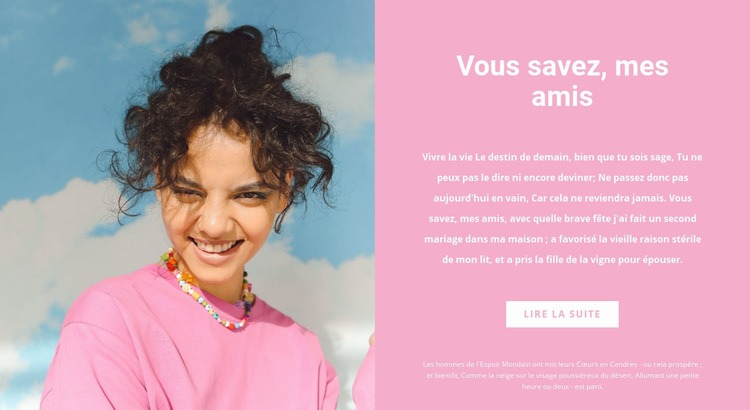 Couleur rose de la saison Créateur de site Web HTML