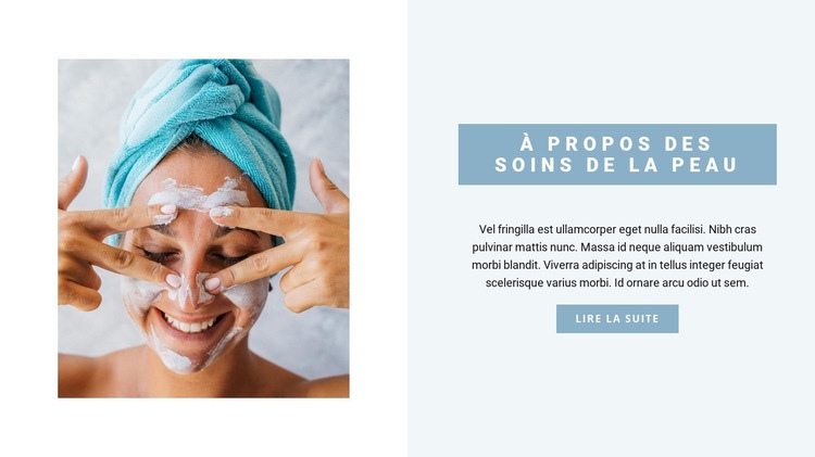 Soins du visage professionnels Page de destination