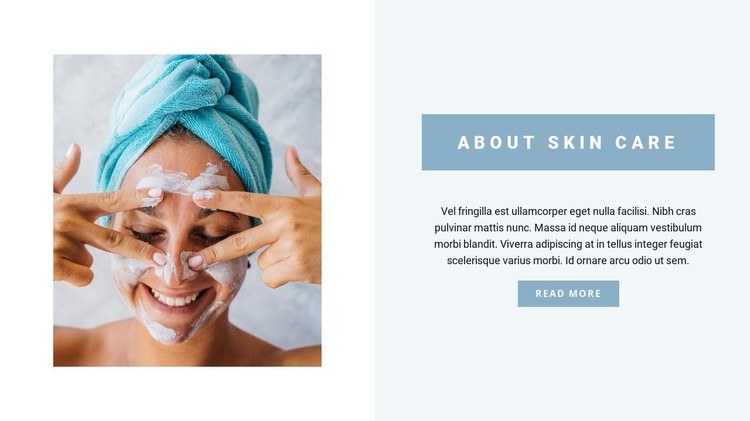 Professional face care Homepage Design