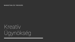 Új Kreatív Ügynökség - Webfejlesztési Sablon