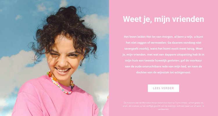 Roze kleur van het seizoen WordPress-thema