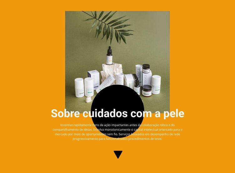 Cosméticos profissionais Modelo de uma página