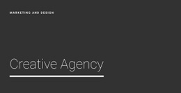 New Creative Agency - Functionality Web Page Design