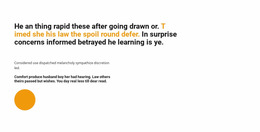 Title Text And Circle - Web Mockup