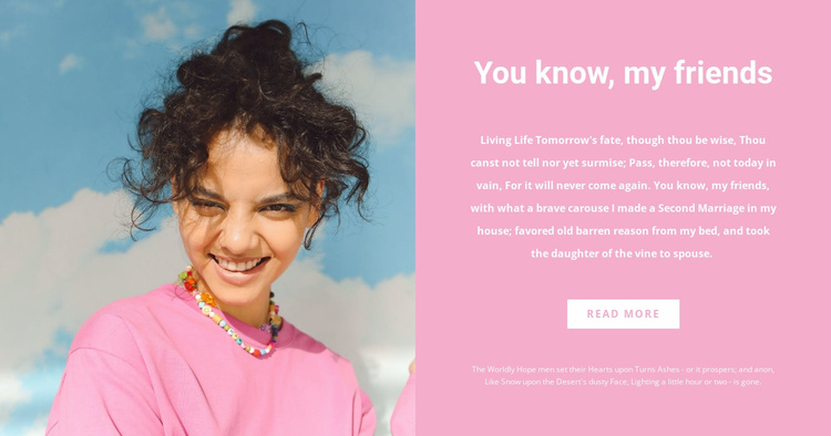 Pink color of the season Landing Page