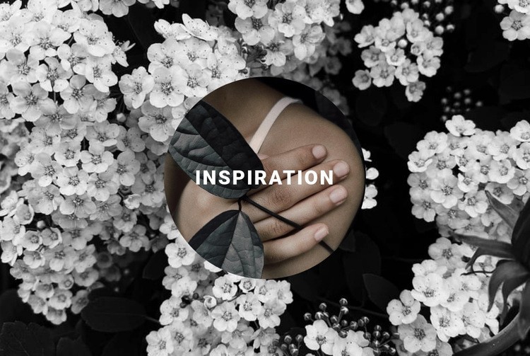 Inspiration in Blumen Website-Modell