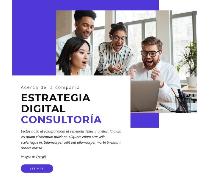 Consultoría digital Página de destino