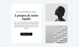 À Propos De L'Équipe De Conception – Modèle Premium