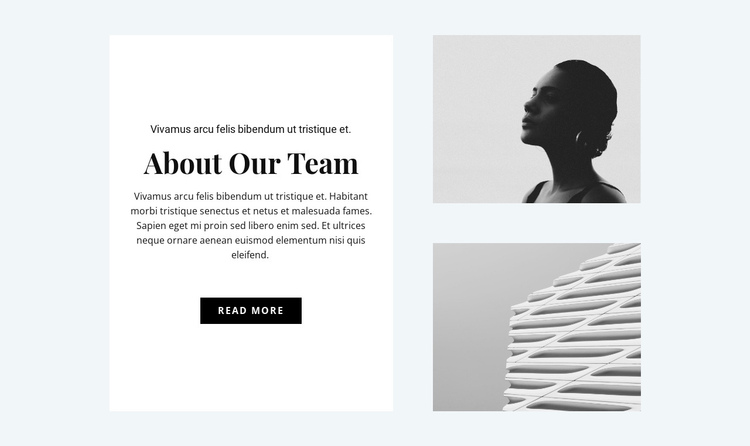About the design team One Page Template