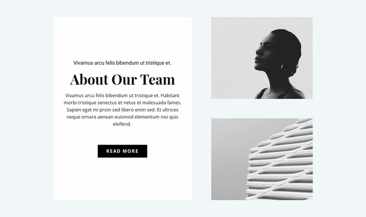 About the design team Website Mockup