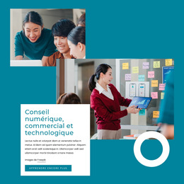 Fonctionnalité De Mise En Page De Thème Pour Conseil En Technologie