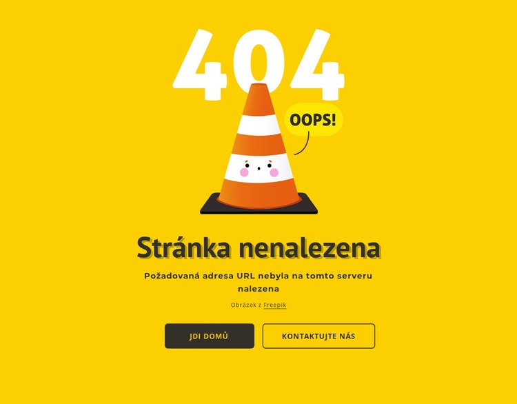Stránka Design 404 Šablona CSS