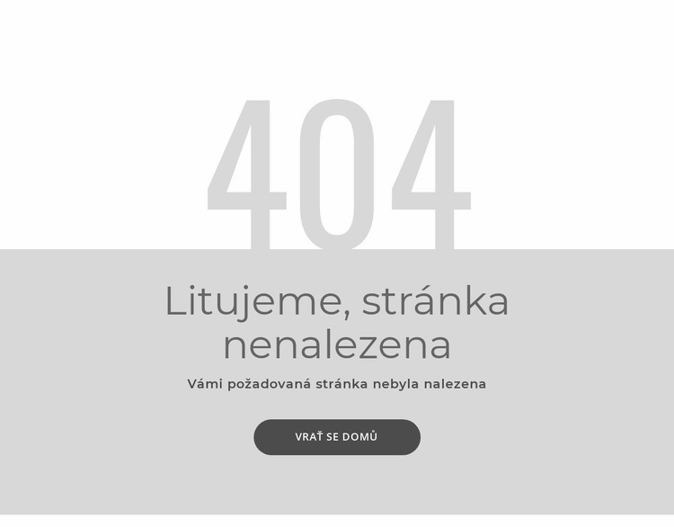 Šablona chybové stránky 404 Šablona HTML