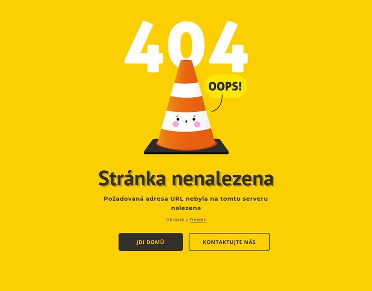 Stránka Design 404 Šablona