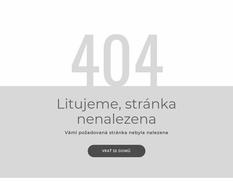 Šablona chybové stránky 404 Šablona webové stránky