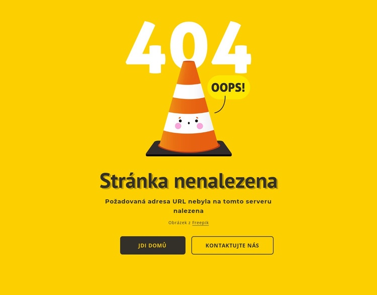 Stránka Design 404 Šablona webové stránky
