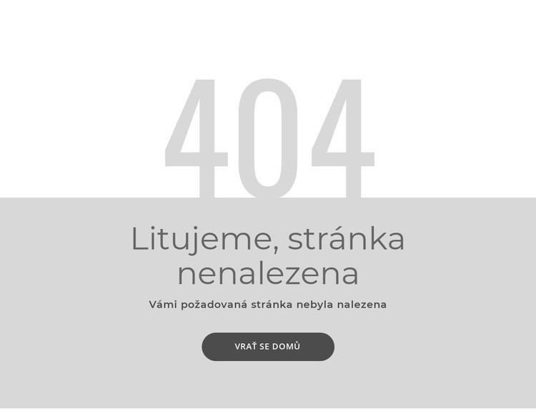 Šablona chybové stránky 404 Téma WordPress