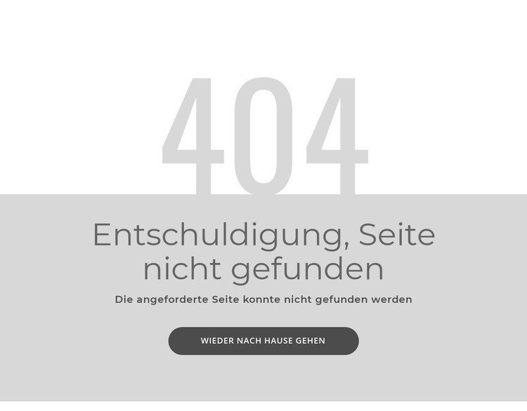 404 Fehlerseitenvorlage HTML5-Vorlage