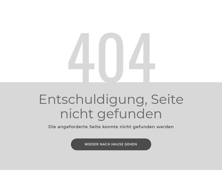 404 Fehlerseitenvorlage Website Builder-Vorlagen
