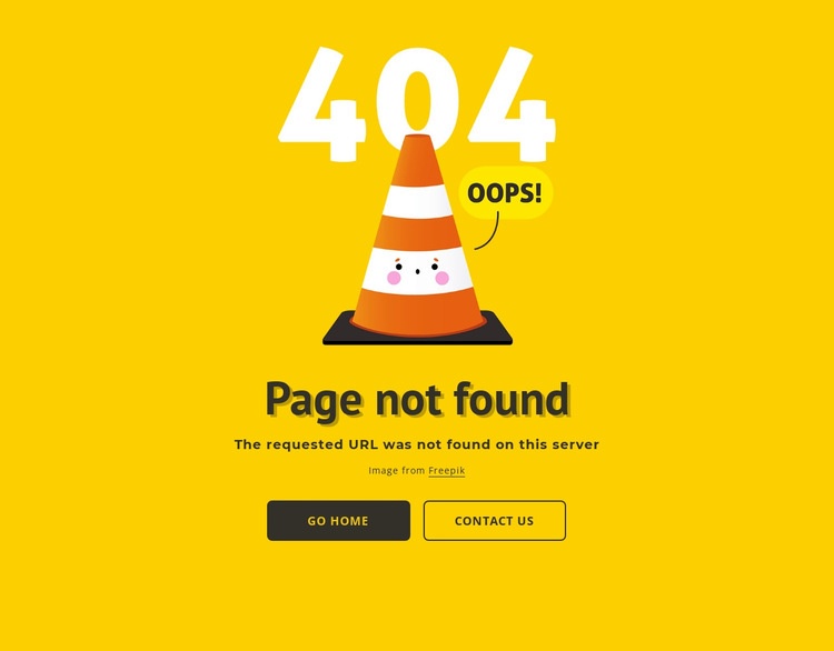 Design 404 page Elementor Template Alternative