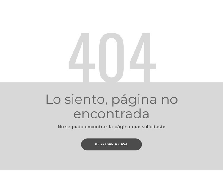 Plantilla de página de error 404 Creador de sitios web HTML