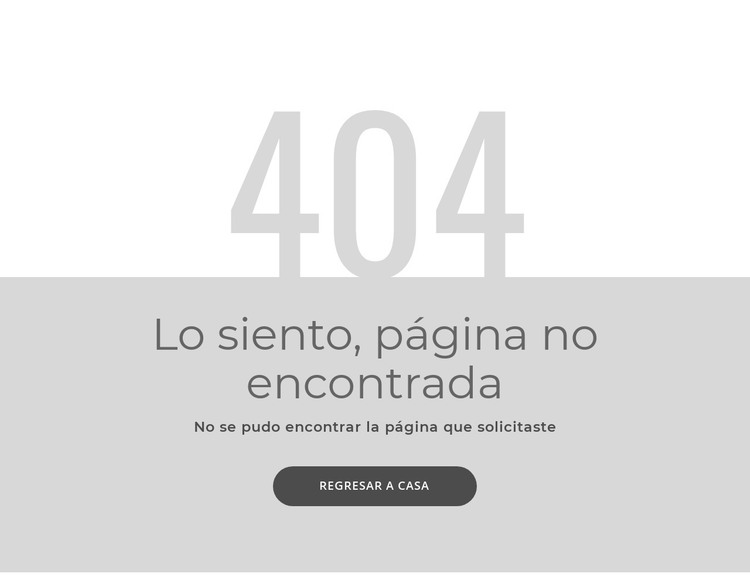 Plantilla de página de error 404 Plantilla HTML