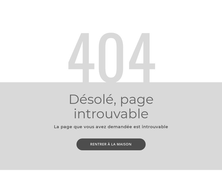 modèle de page d'erreur 404 Modèle CSS