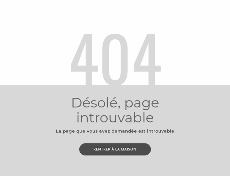 modèle de page d'erreur 404 Modèle Joomla