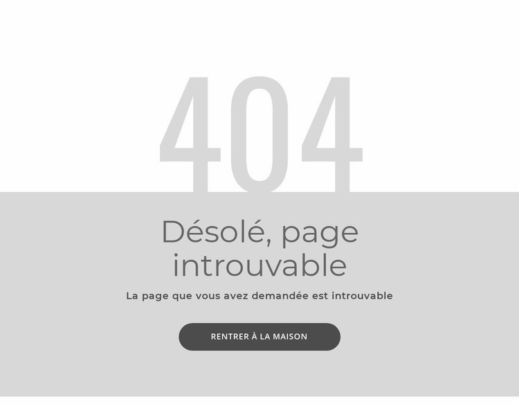 modèle de page d'erreur 404 Modèle