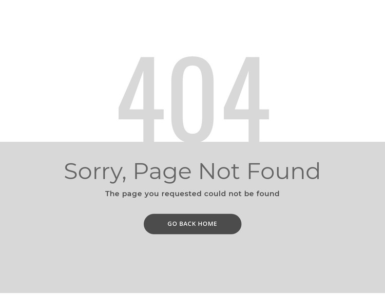 404 error page template HTML5 Template