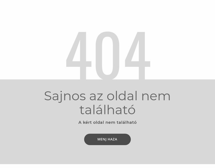404 hibaoldal sablon HTML Sablon
