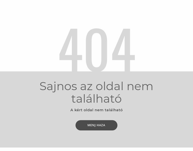 404 hibaoldal sablon WordPress Téma