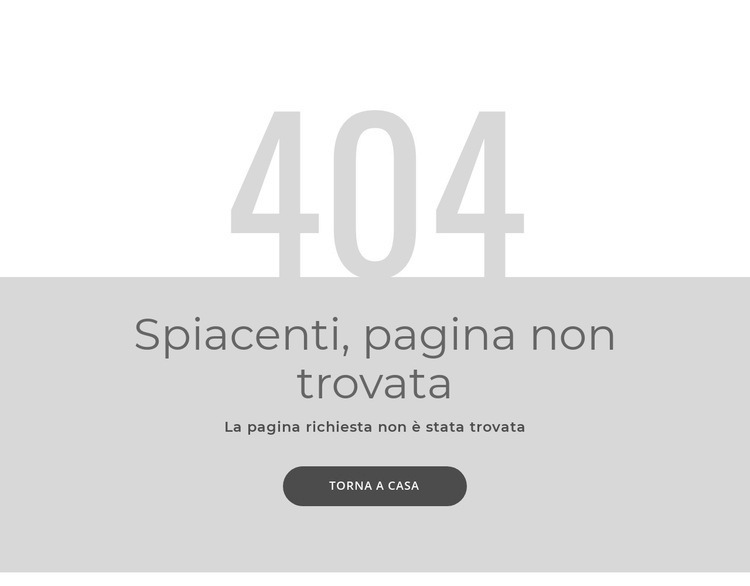 Modello di pagina di errore 404 Pagina di destinazione