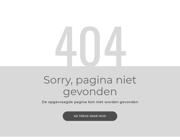 404-foutpaginasjabloon CSS-sjabloon