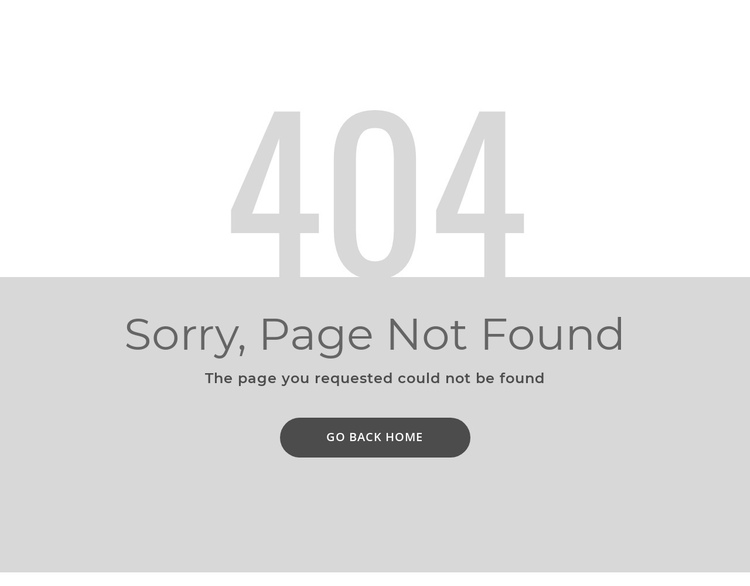 404 error page template One Page Template