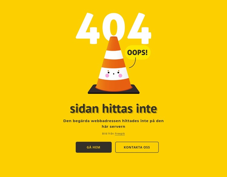 Design 404 sida CSS -mall