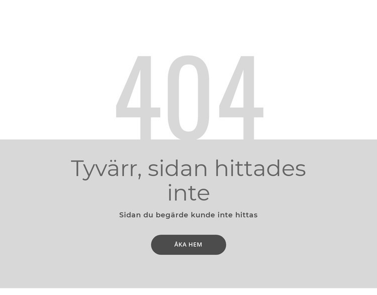 404 felsida mall Webbplats mall