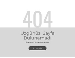 404 Hata Sayfası Şablonu - HTML Sayfası Şablonu