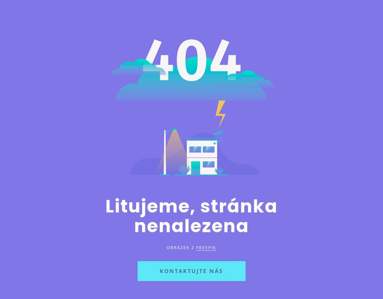 404 zpráva nenalezena Šablona CSS