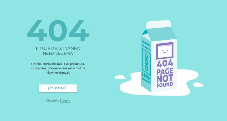 Chybová stránka kreativy 404 Šablona CSS