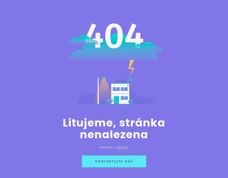 404 zpráva nenalezena Šablona