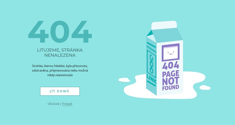 Chybová stránka kreativy 404 Šablona webové stránky