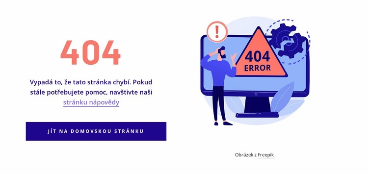 Šablona chyby 404 Šablona webové stránky