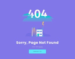 Website Design For 404 Not Found Message